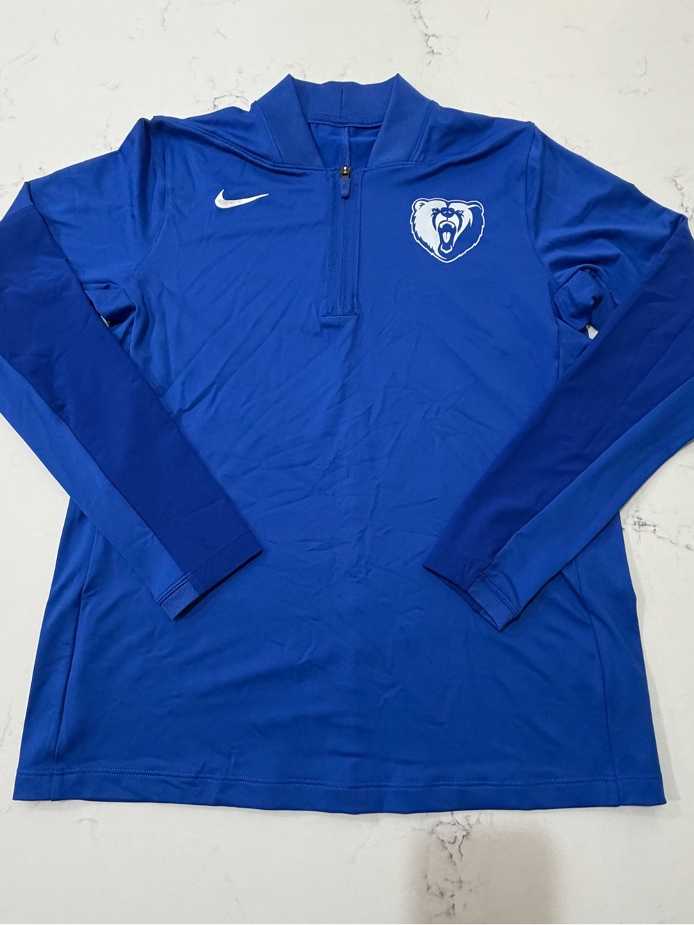 Nike Dri-Fit Womens Royal Blue Quarter Zip Pullover M